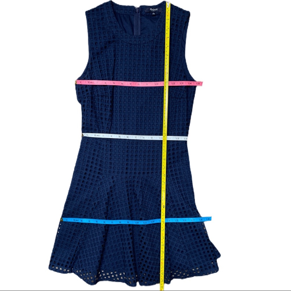 Madewell Navy Eyelet Sunshade A-Line Dress - Picture 11 of 12